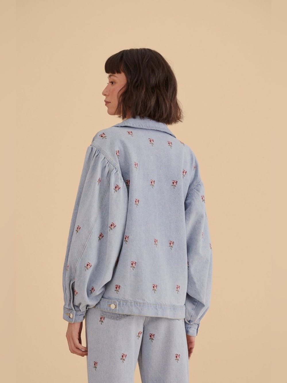 Farm Rio Rose Embroidered Denim
Jacket - Picture 7 of 16